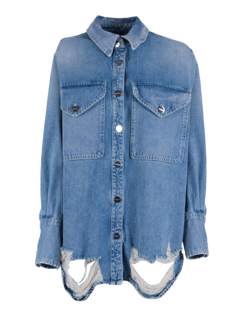 Dondup Denim Classic Distressed Shirt