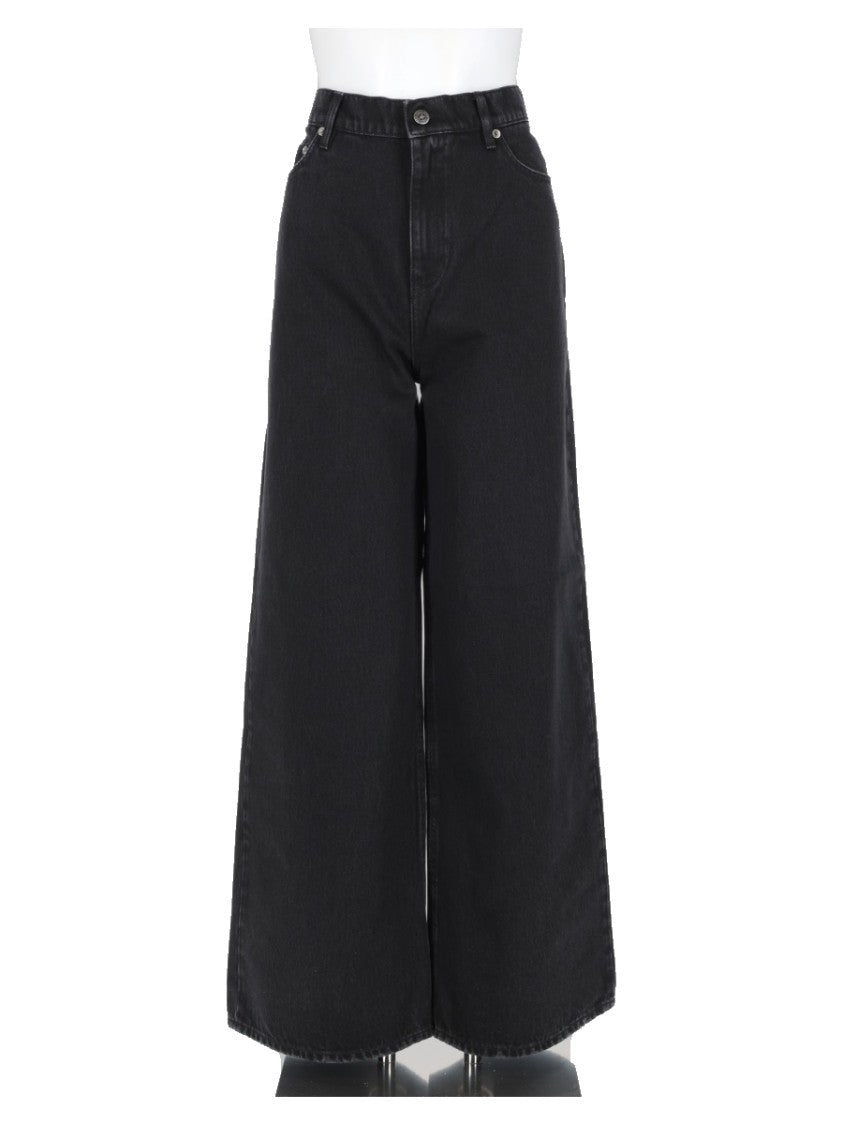 Golden Goose Wide-Leg Cotton Trousers With High Waist And Minimalist Design