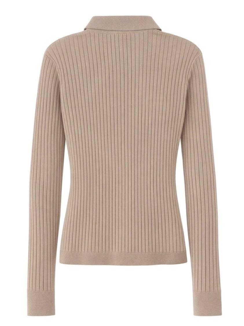 Max Mara Ribbed Cashmere-Blend Polo Shirt