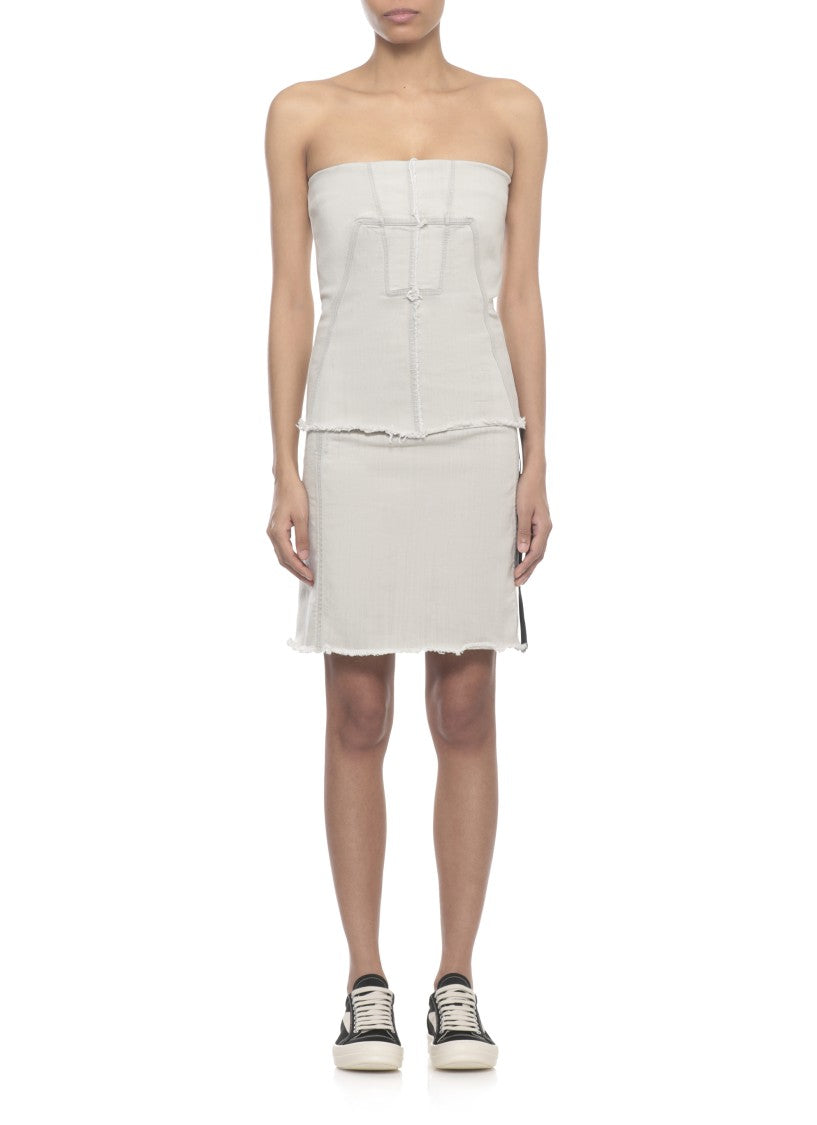 Drkshdw By Rick Owens Grey Bustinier Zip Tank Top