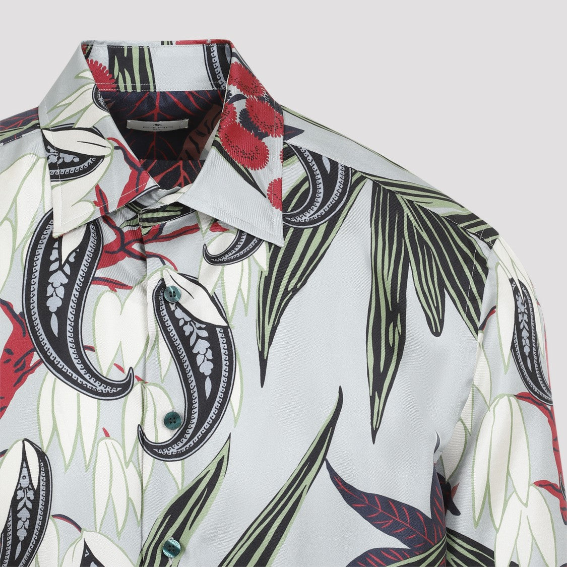 Etro Light Blue Silk Roma Shirt