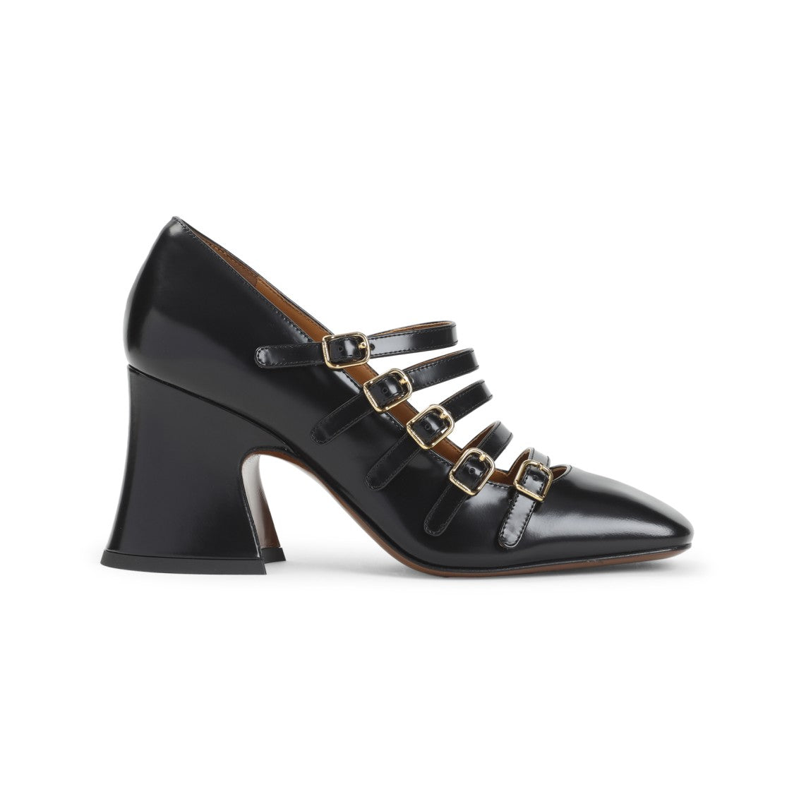 Chloé Black Leather Janis Pumps