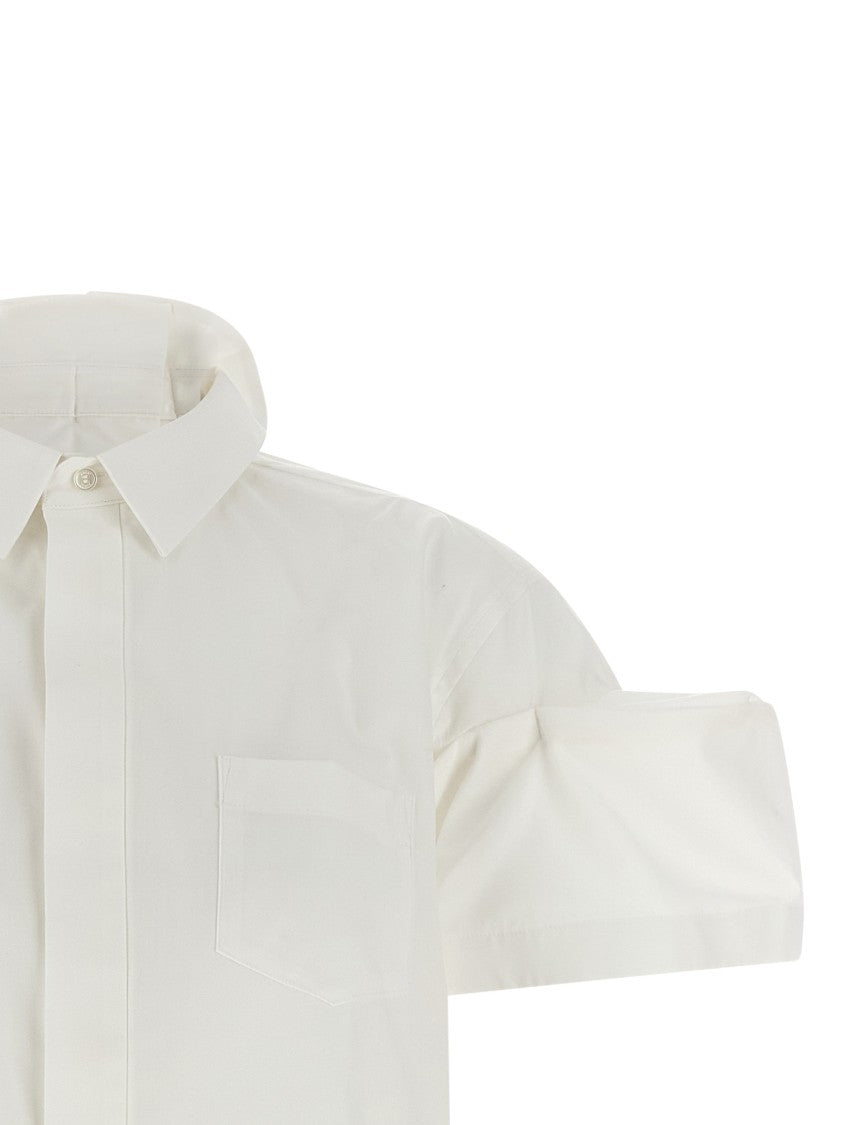 Sacai Cotton Poplin Shirt With Concealed Front Closure