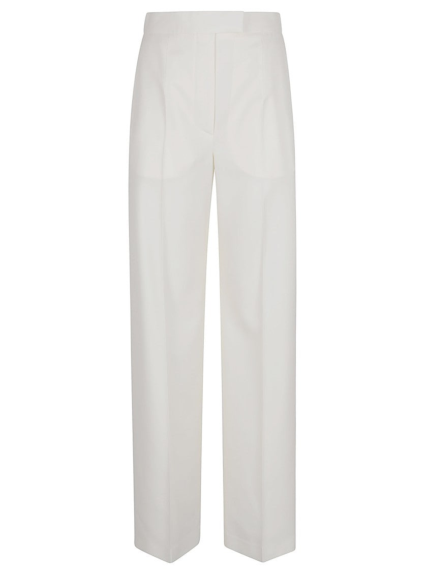 Alexander Mcqueen Wide-Leg Tailored Trousers In Wool Gabardine