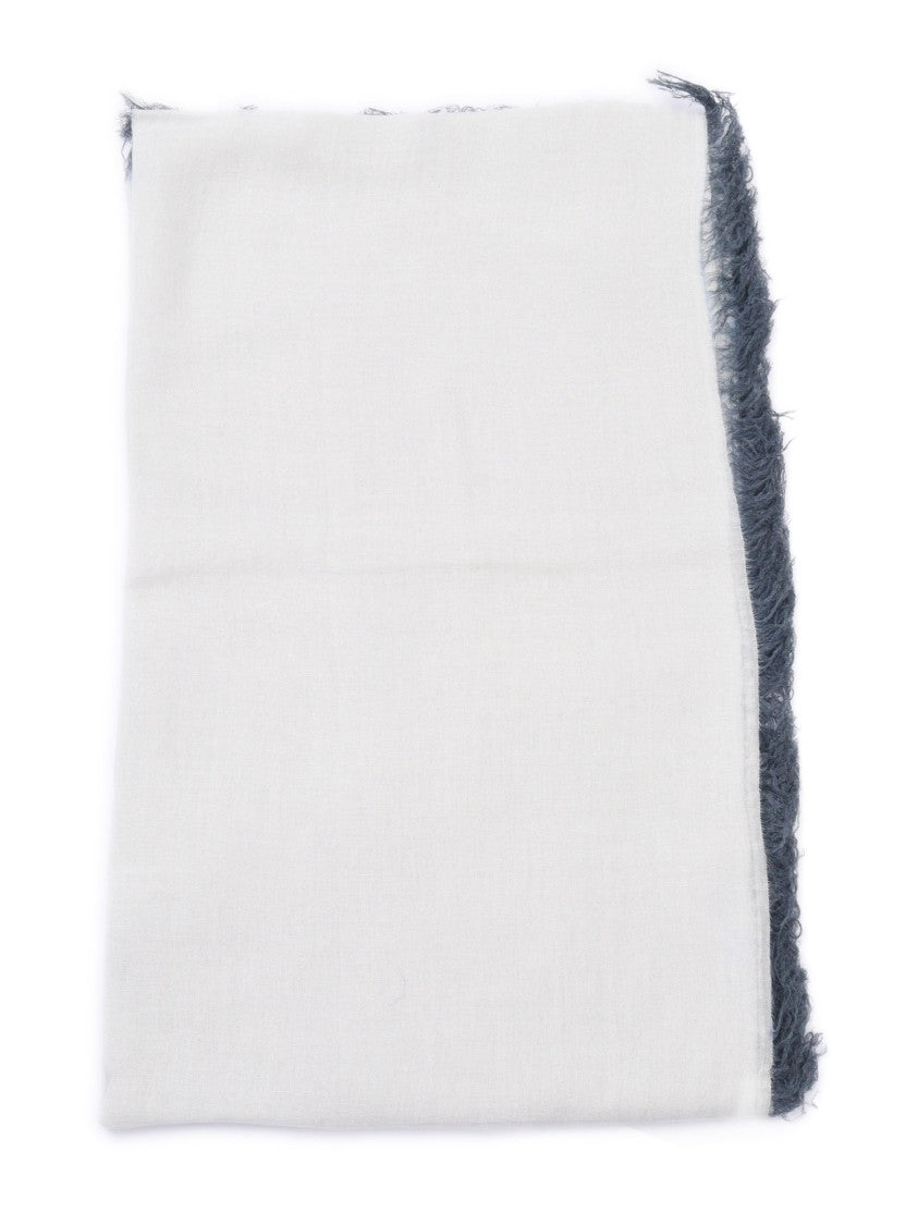 Faliero Sarti Fringed Modal-Cashmere Scarf With Contrasting Trim