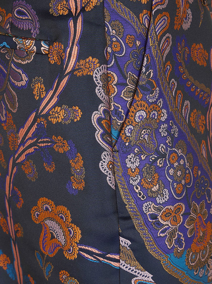 Etro Multicolour Polyester Blend Comfortable Fit Trousers