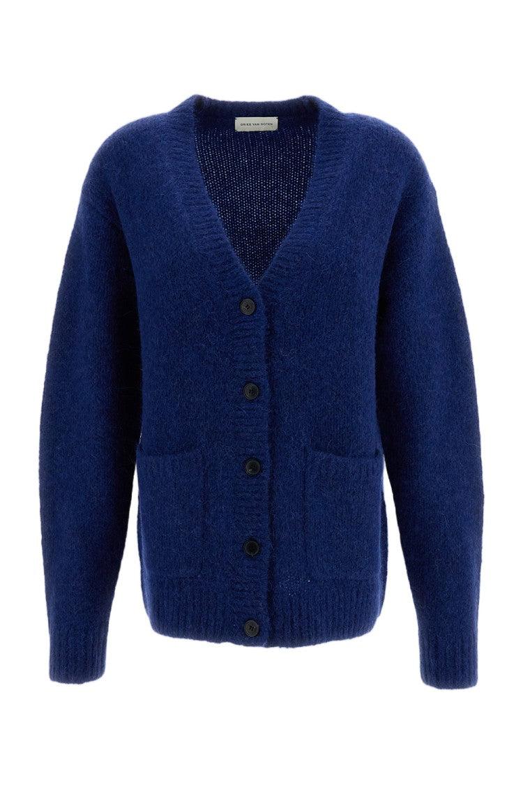 Dries Van Noten Tokas Cardigan In Alpaca And Merino Wool Blend