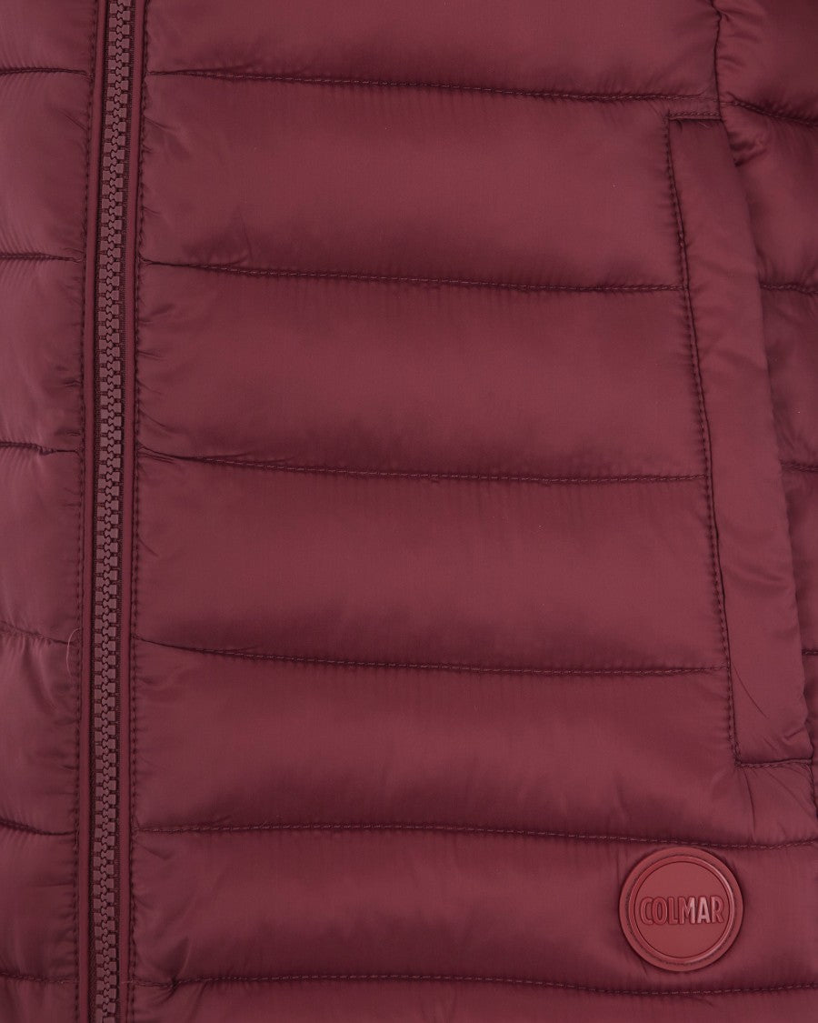 Colmar Originals Quilted Burgundy Jacket With Knit Sleeves