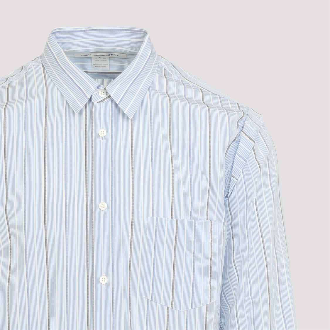 Comme Des Garçons Blue Striped Cotton Shirt