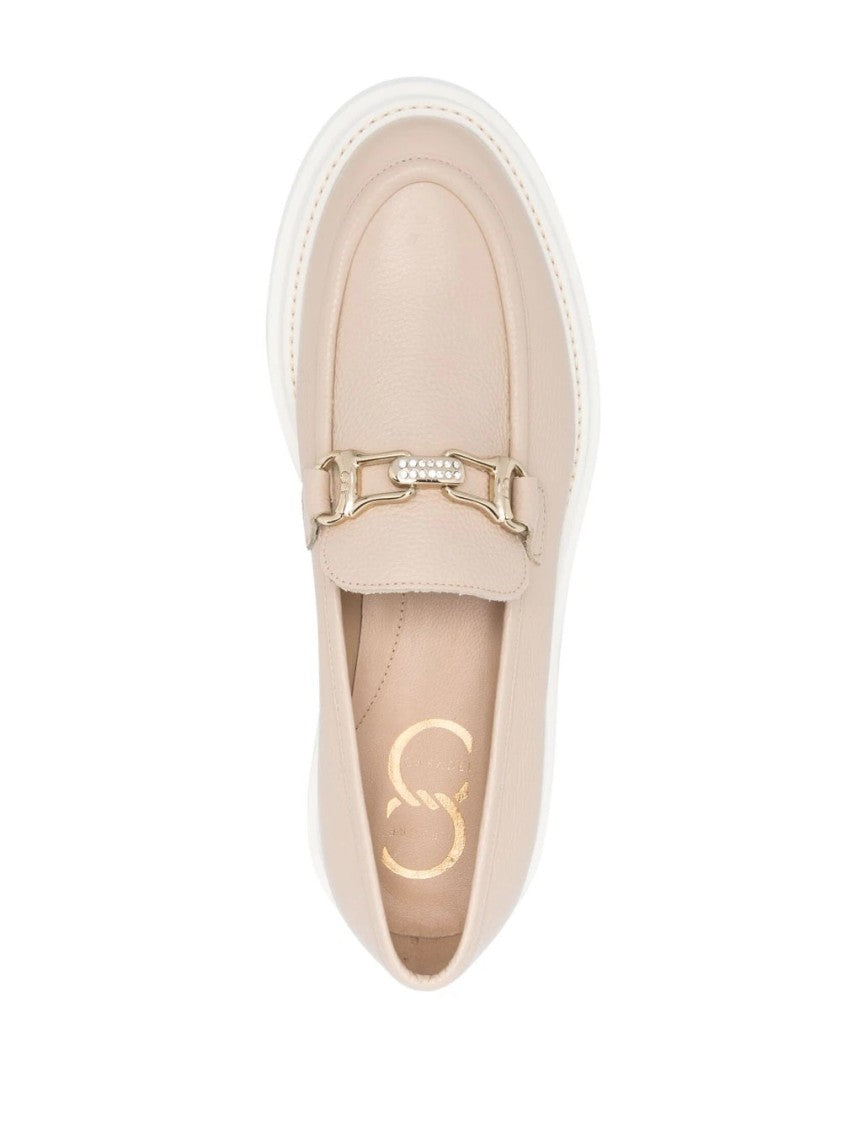 Casadei Brown Leather Loafers