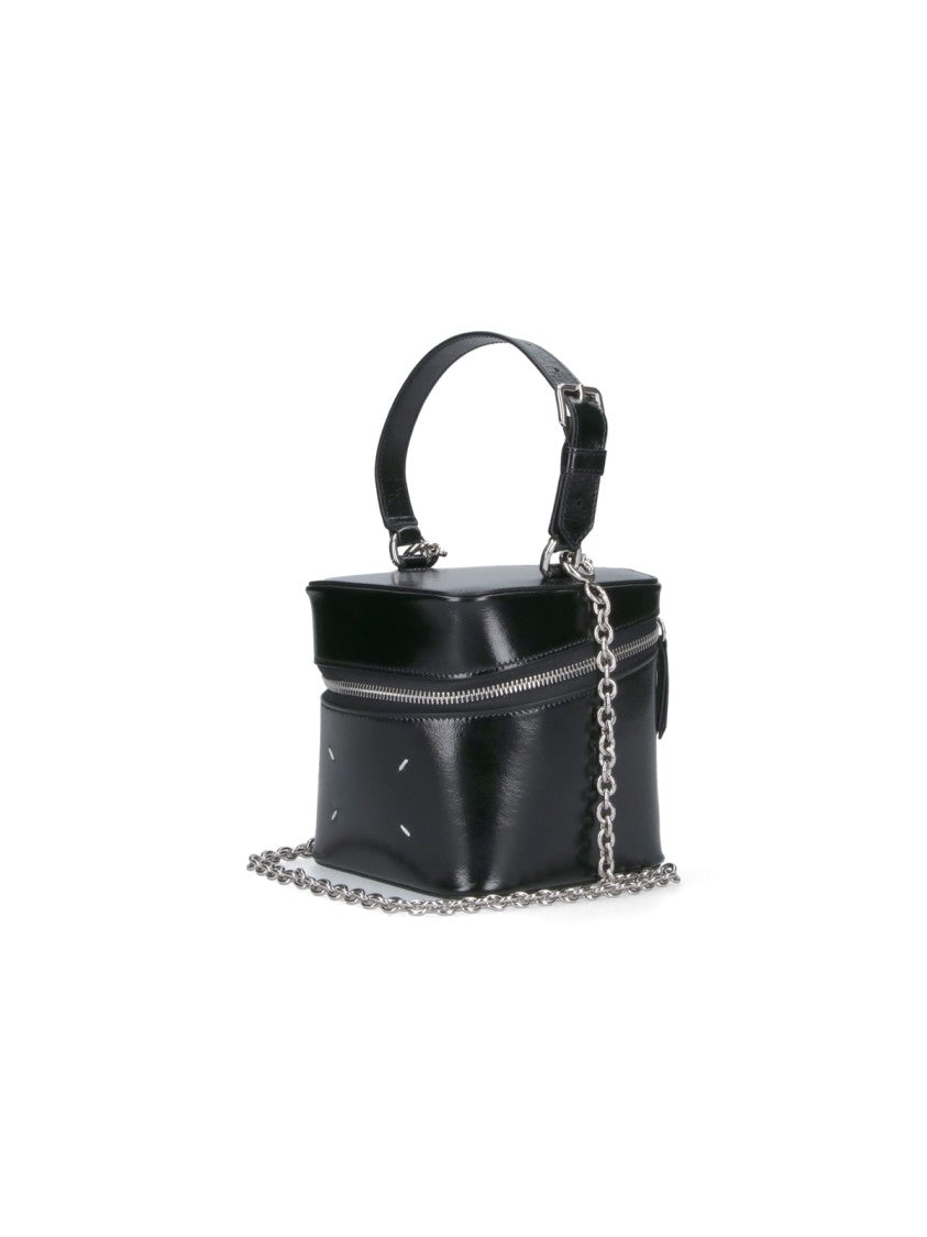 Maison Margiela Structured Black Minimalist Bag With Smooth Finish