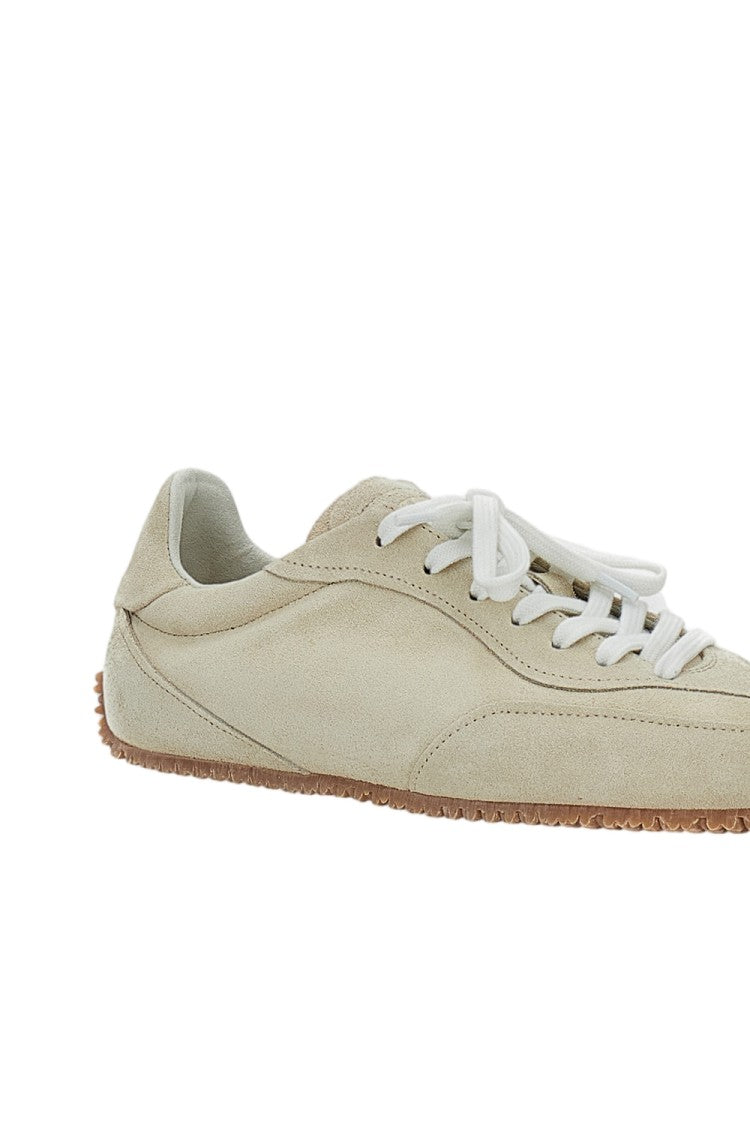 Axel Arigato Minimalist Beige Low-Profile Sneakers With Cross-Panel Design