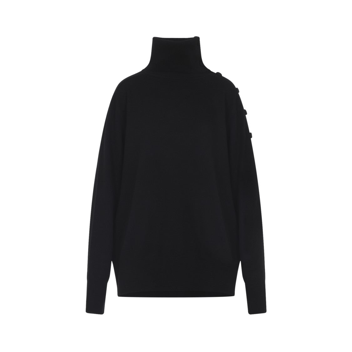 Dries Van Noten High-Neck Cashmere Sweater With Button Detail