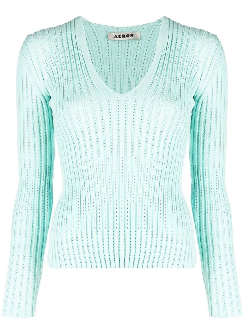 Aeron Long Sleeve V Neck Top