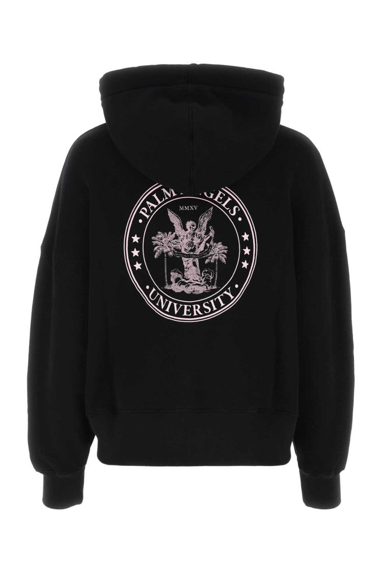 Palm Angels Black Cotton Sweatshirt