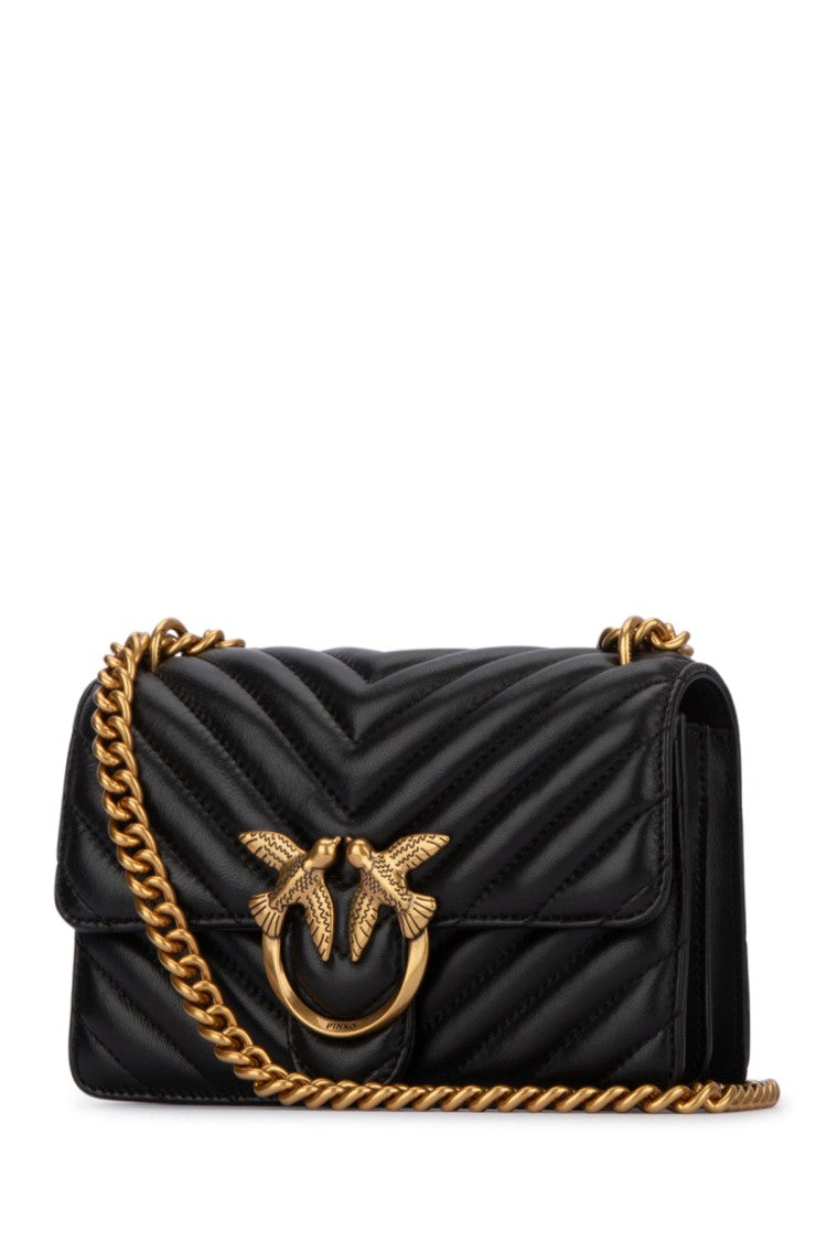 Pinko Quilted Crossbody Bag Hardware Strap