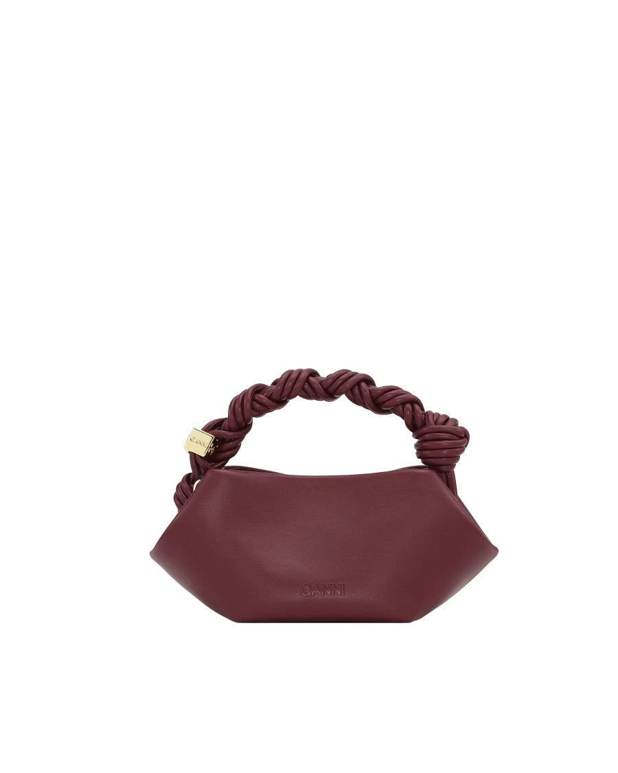 Ganni Mini Bou Bag With Twisted Handle And Butterfly Logo