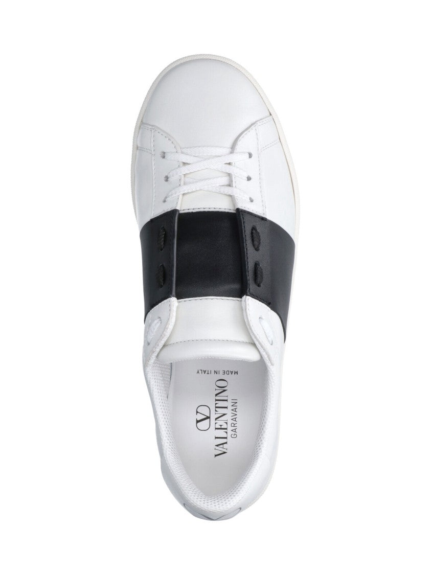 Valentino Garavani Low-Top Sneakers With Bold Black Midfoot Band