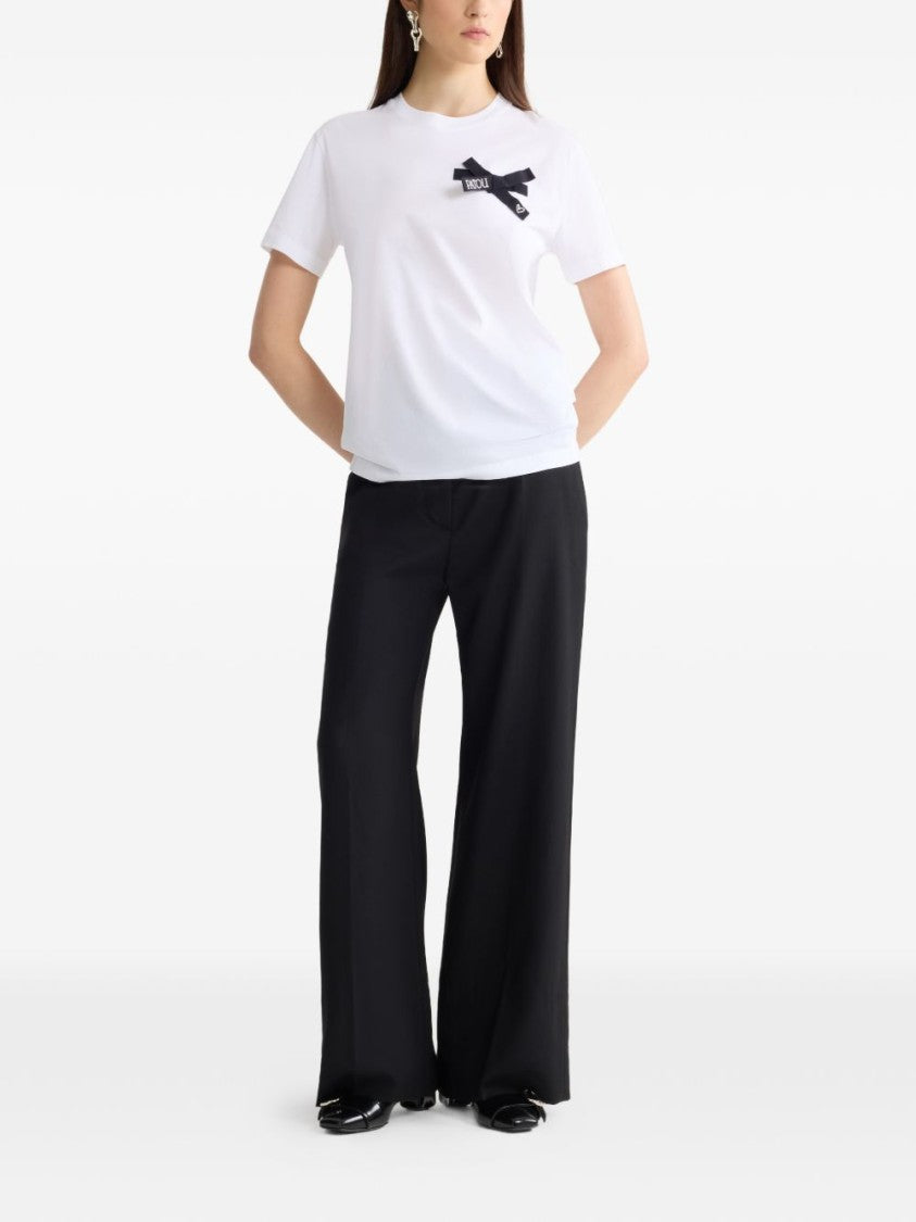 Patou Short-Sleeved Silk And Nylon Top