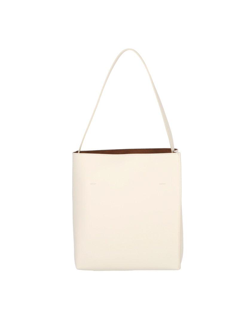 Marni Structured Handbag With Bold Lettering And Minimalist Design