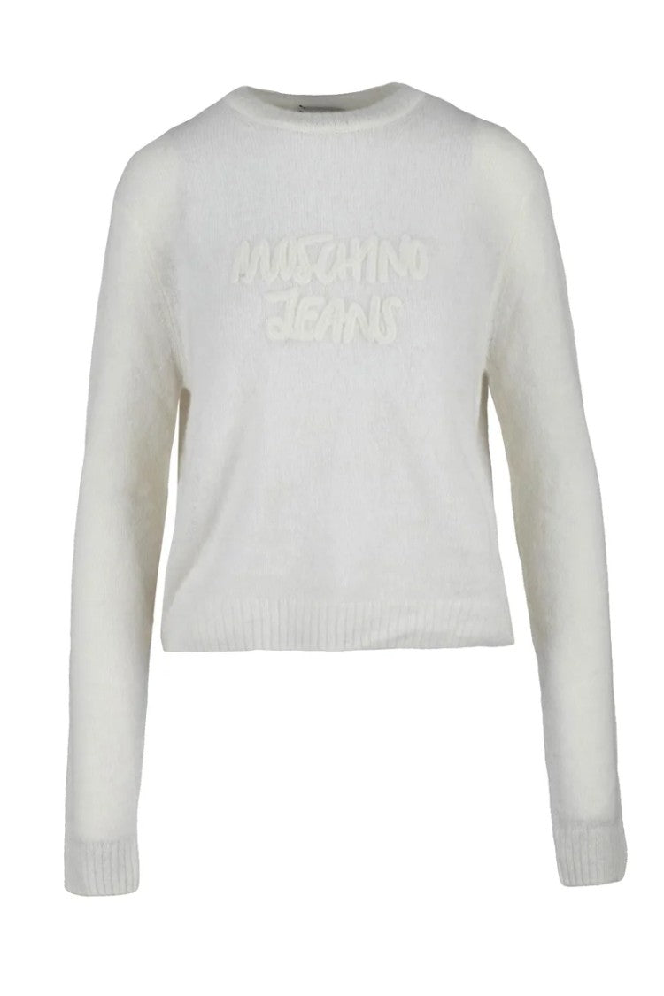 Mo5ch1no Jeans Short Sweater - White