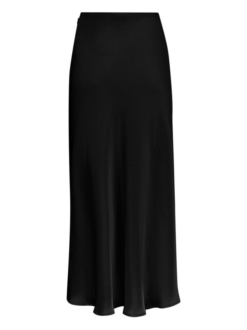 Lapointe Double-Face Satin Midi Skirt With Bias-Cut Design