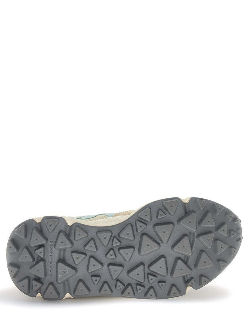 Flower Mountain Multi-Textured Sneakers With Floral Panels And Chunky Sole