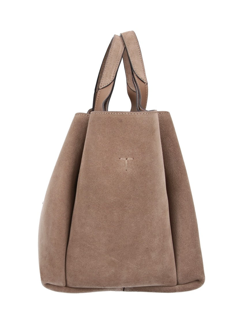 Tod's Mini Suede Shoulder Bag With Removable Charm