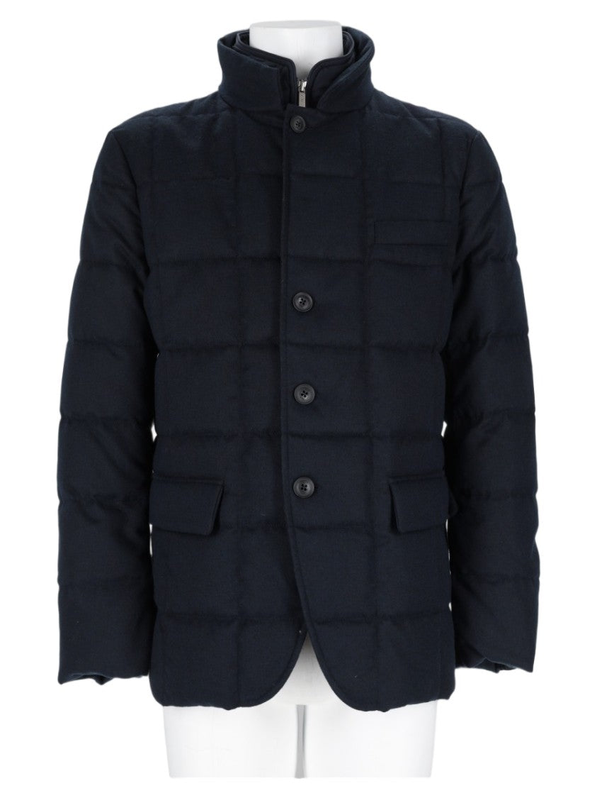 Fay Quilted High Collar Polyester Jacket