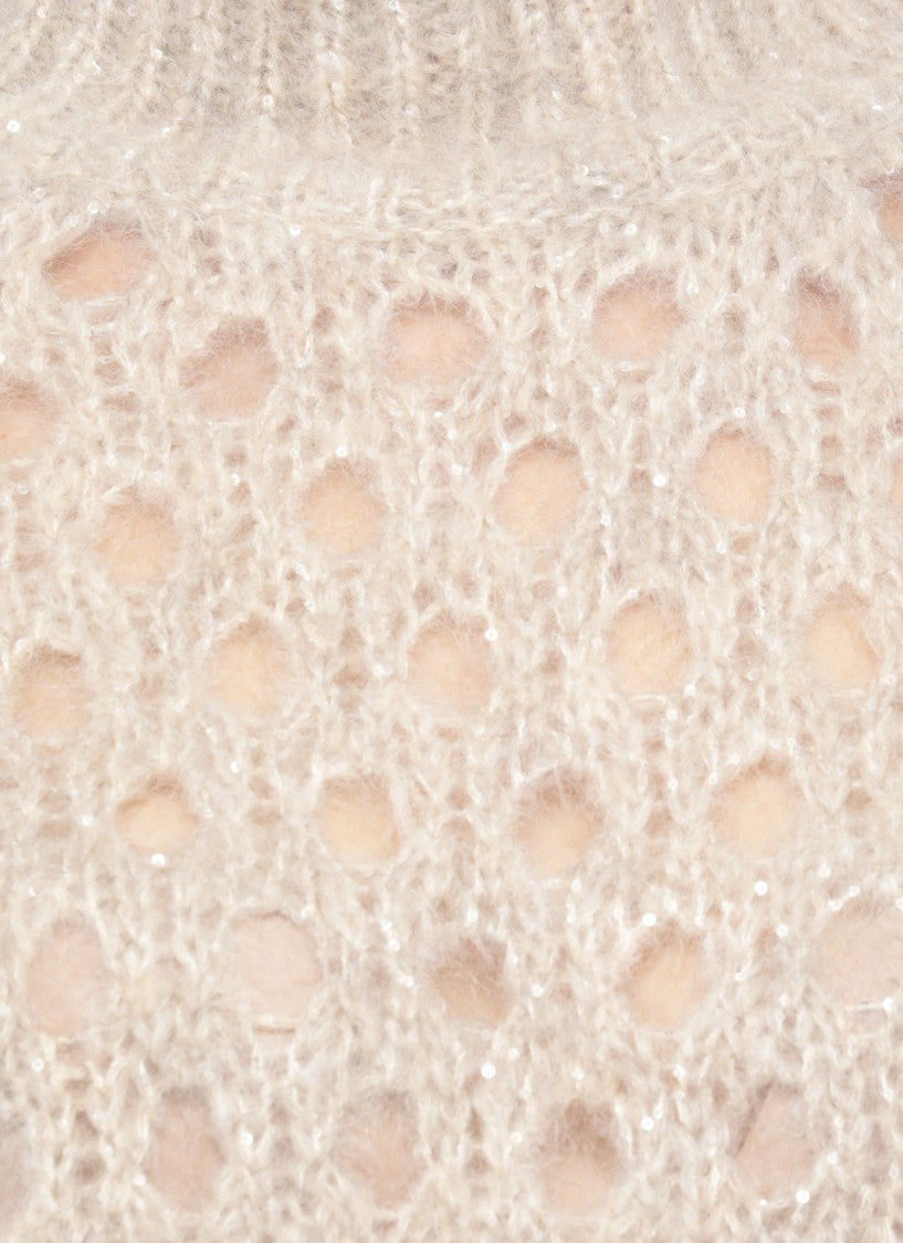 Brunello Cucinelli Mohair Sweater With Paillettes