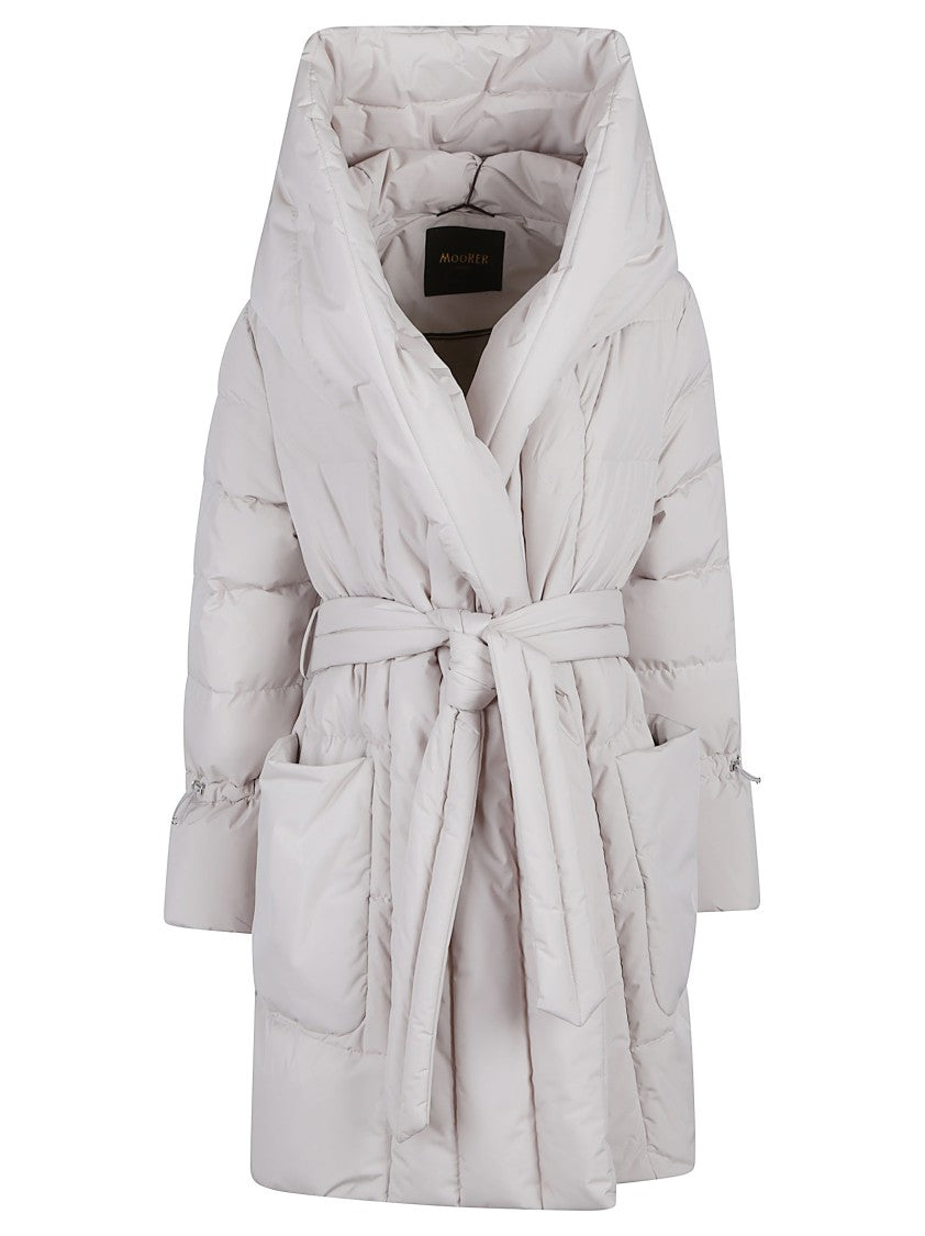 Moorer Osiride-Stp Quilted Belted Down Jacket
