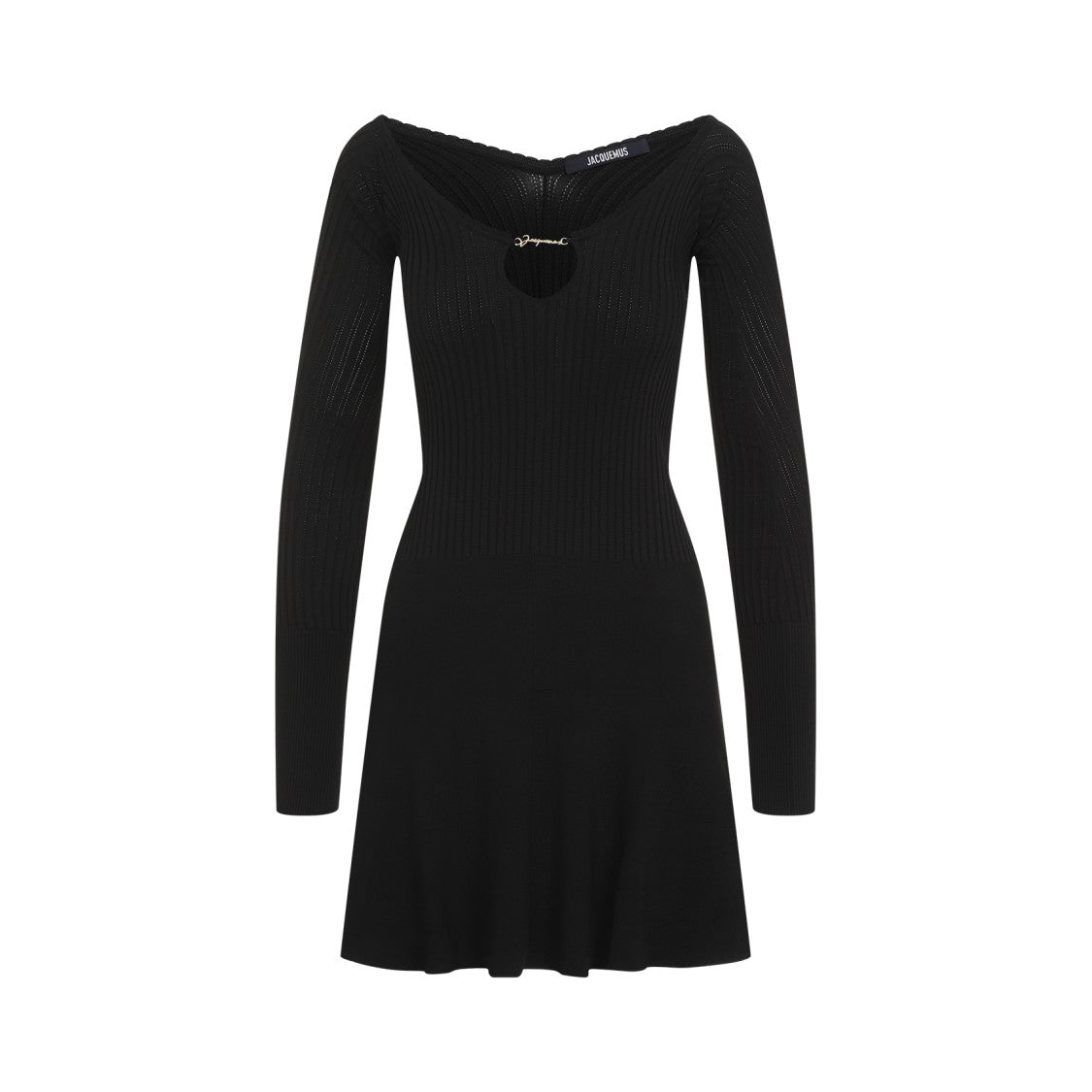 Jacquemus Black Viscose Mini Dress