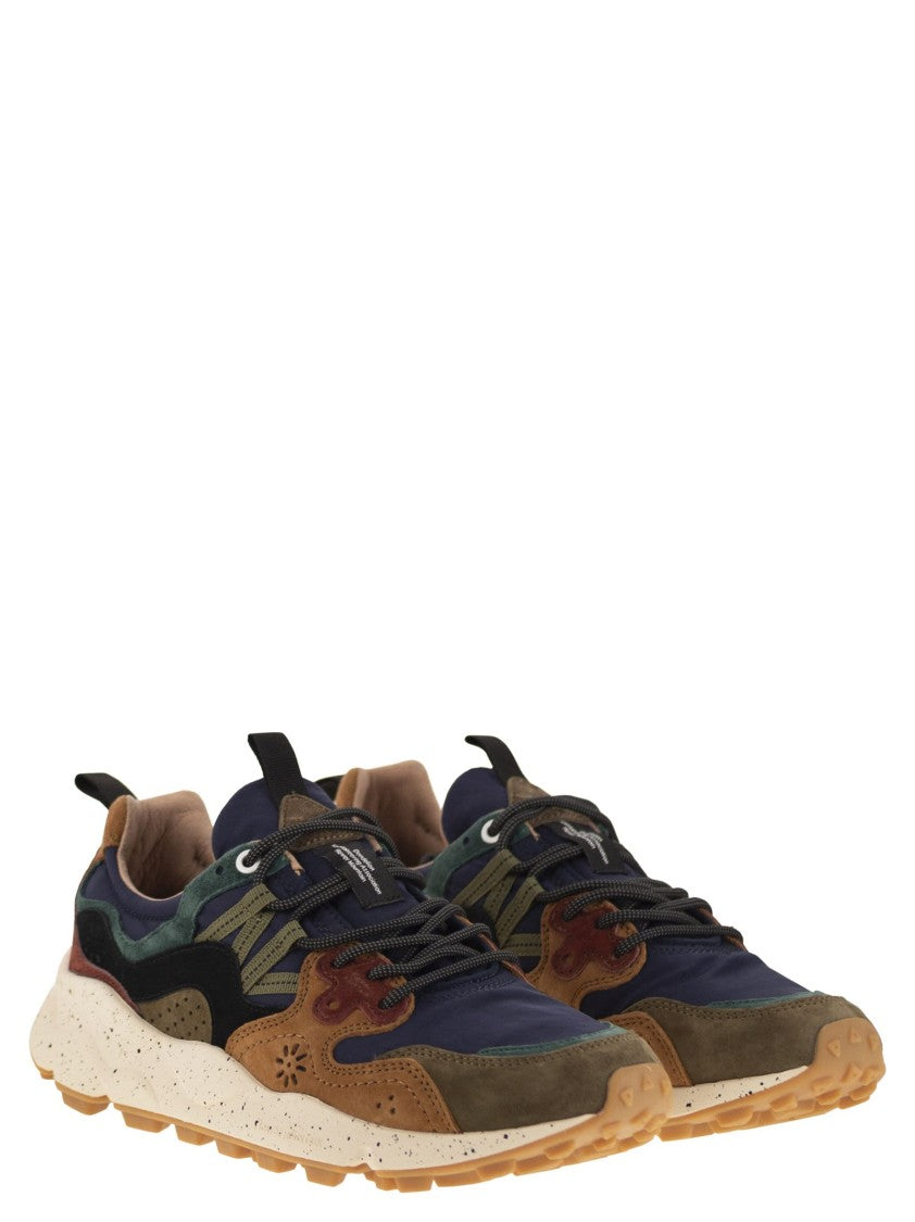 Flower Mountain Yamano 3 - Sneakers In Suede And Technical Fabric