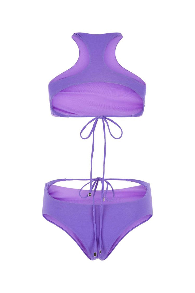 The Attico Lilac Stretch Nylon Bikini
