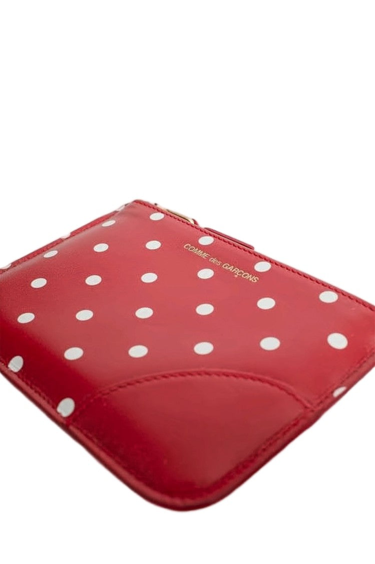 Comme Des Garçons Rectangular Red Cowhide Leather Pouch