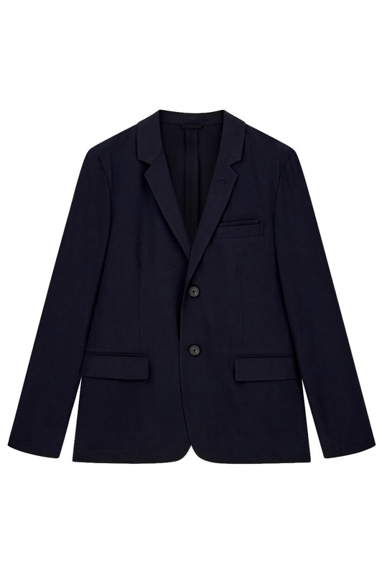 Emporio Armani Navy Two-Button Viscose-Blend Blazer