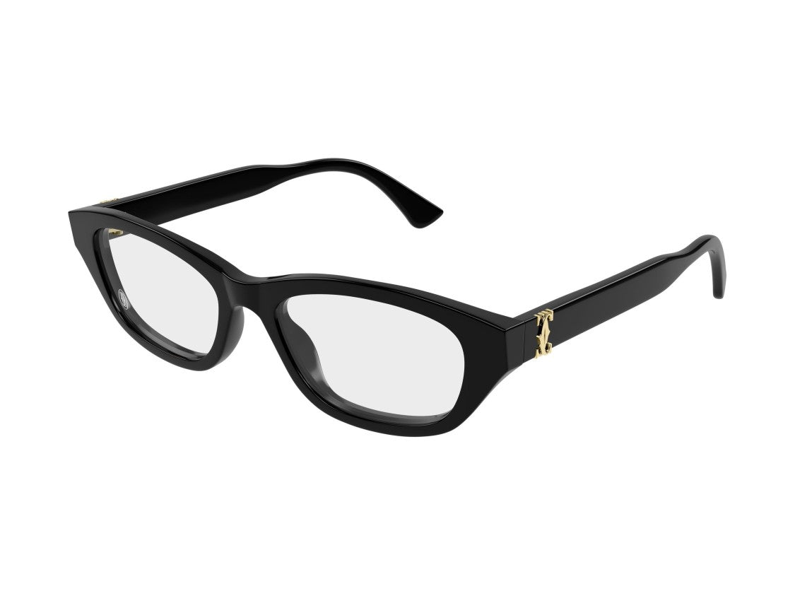 Cartier Black Ct0668o Oversized Square Acetate Eyeglasses