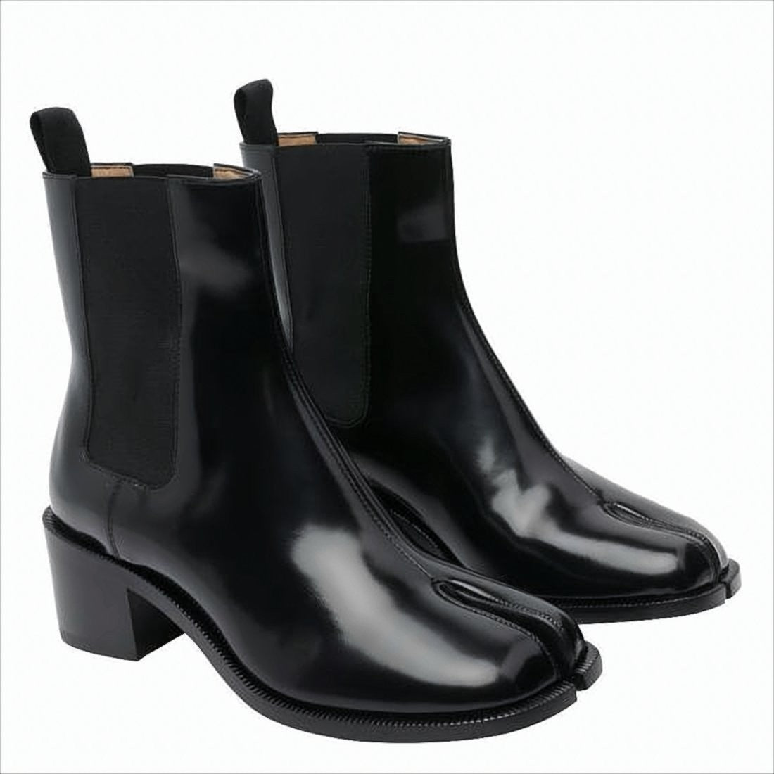 Maison Margiela Glossy Black Ankle Boots