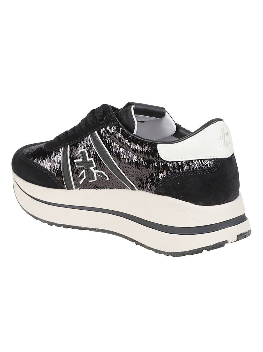 Premiata Black Bethcoin Low-Top Sneakers