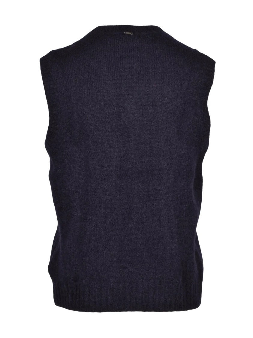 Herno V-Neck Alpaca-Blend Vest