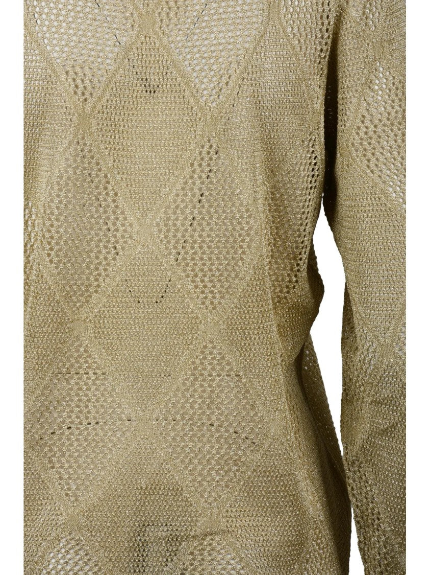 Ballantyne Lamé Sweater - Gold