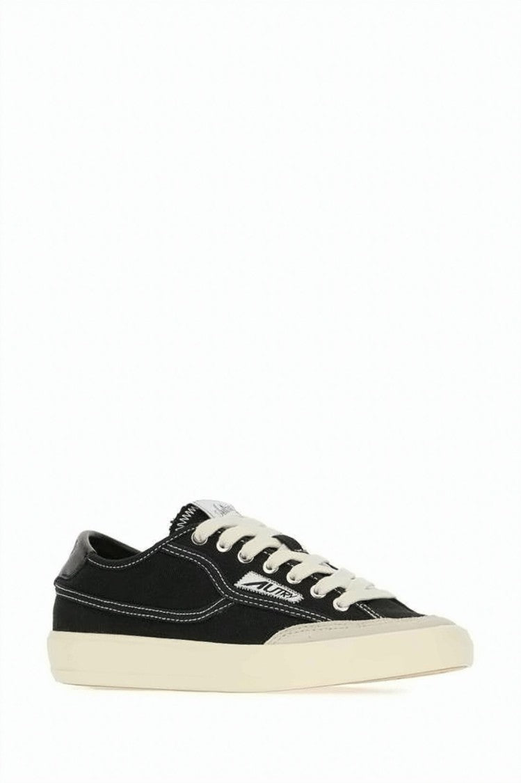 Autry Low-Top Suede And Canvas Sneakers With Contrasting Stitching