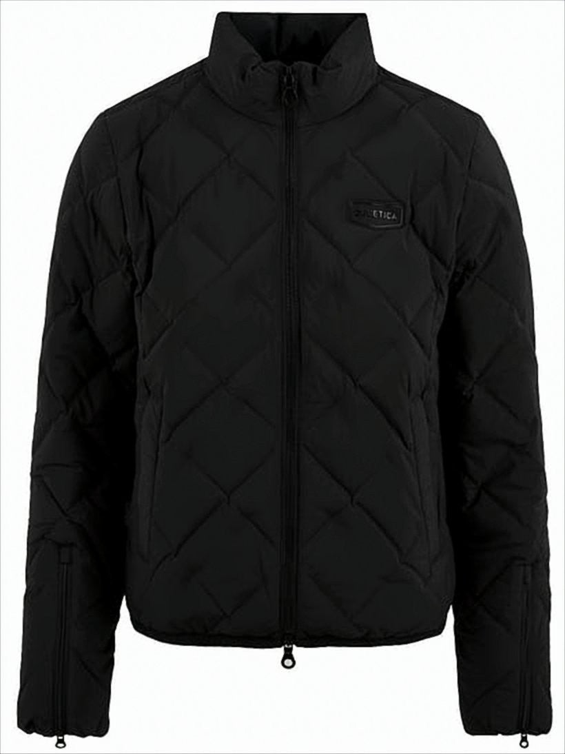 Duvetica Cropped Quilted Padded Jacket With High Collar And Zippered Cuffs