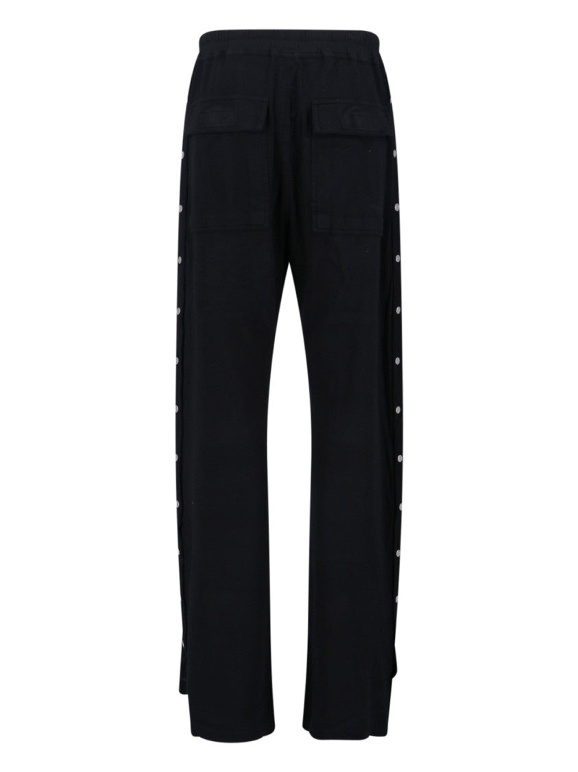 Drkshdw By Rick Owens Straight-Leg Black Trousers With Minimalist Design