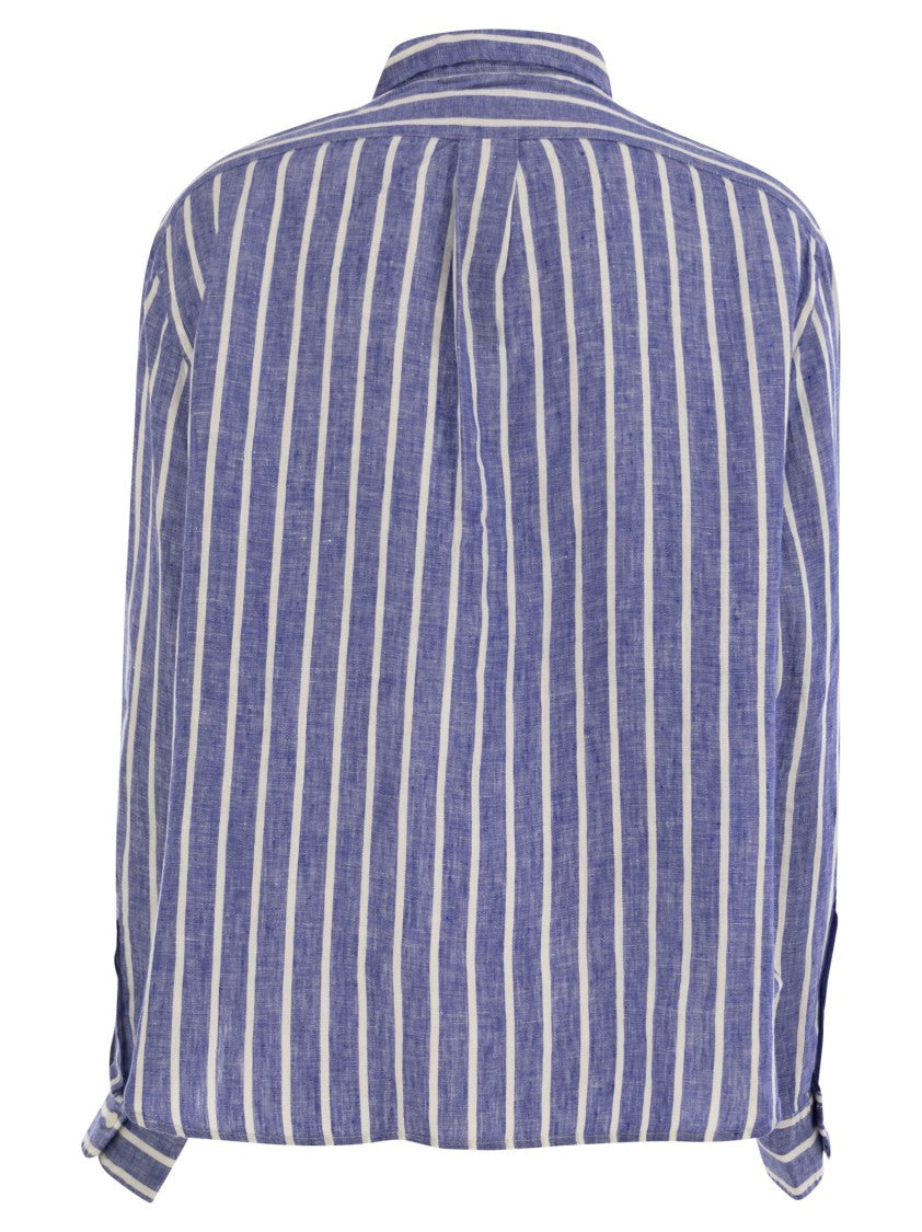 Polo Ralph Lauren Wide And Short Vichy Linen Shirt