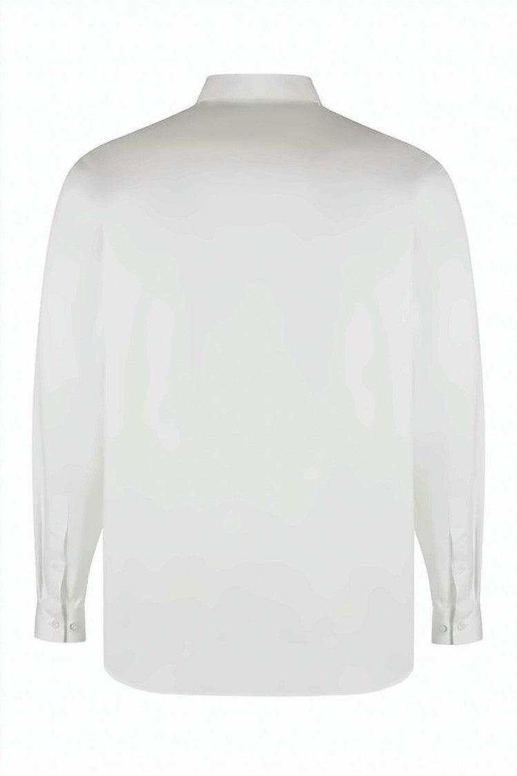 Gucci Long-Sleeve Minimalist Shirt With Classic Collar And Subtle Details