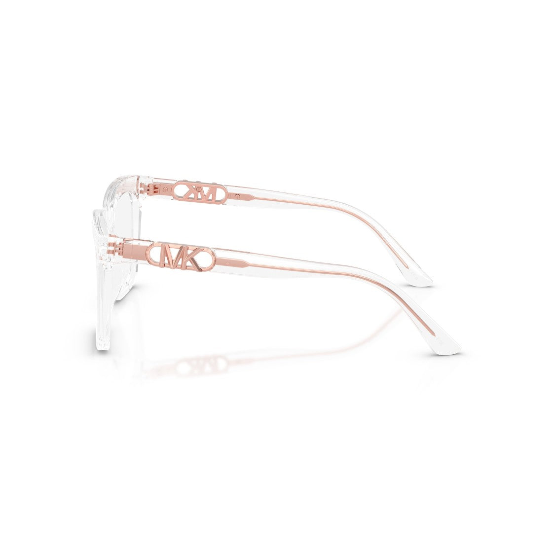 Michael Kors 0Mk4119u Transparent Acetate Eyeglasses With Delicate Metallic Details
