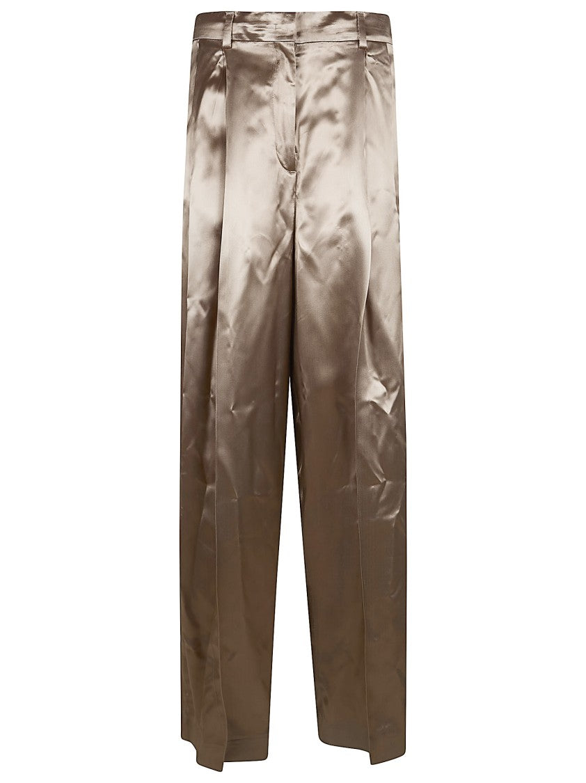 Fabiana Filippi Straight-Fit Satin-Finish Trousers