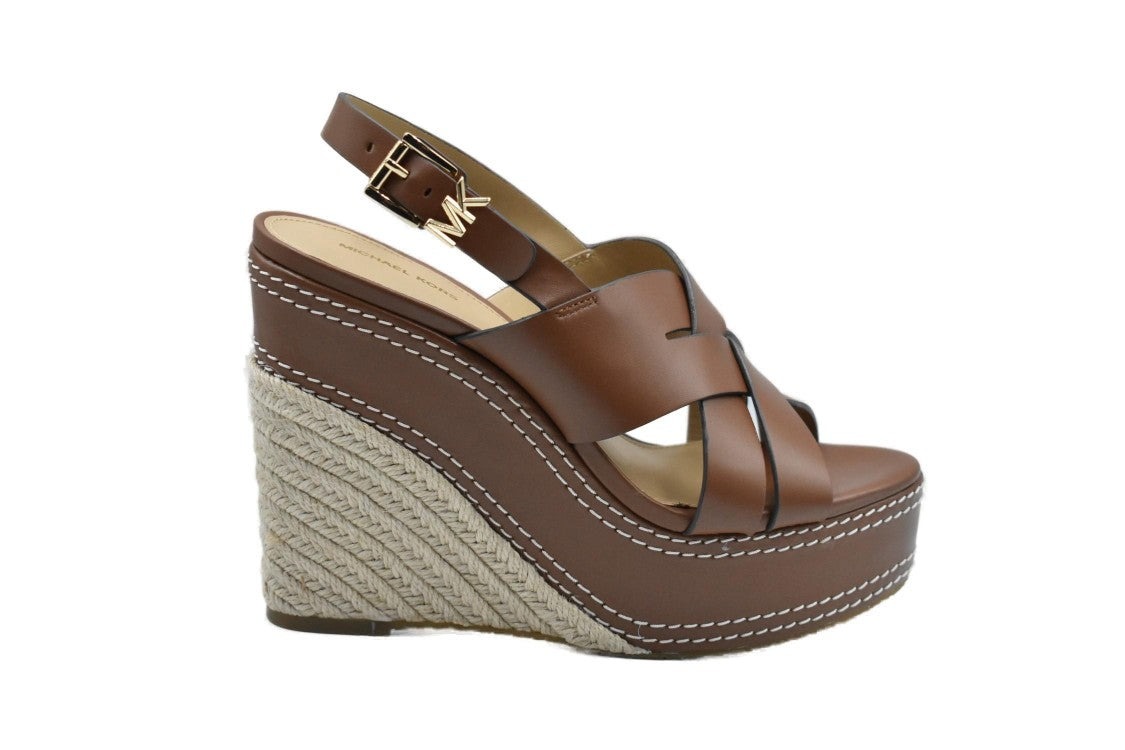 Michael Kors Laced Wedge Shoes With Woven Jute Base