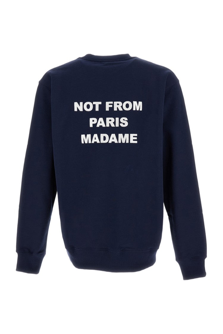 Drôle De Monsieur Statement Crewneck Sweatshirt With Embroidered Details